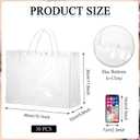 woric 30 Pack Large Clear Gift Bags with Handle, 16"X6"x12" Large Plastic Bag Shopping Bags for Small Business Gifts Mother's Day Wedding Party Favors