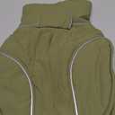 Lelepet Warm Dog Coat Reflective Fleece Vest Waterproof Dog Jacket with Adjustable Buckle Hook & Loop Windproof Cold Weather Coats for Small Medium Large Dogs, Army Green, S