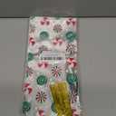 Christmas Treat Bags, Christmas Cellophane Candy Bags, 50Pcs Clear Cello Plastic Cellophane Gift Bag Snack Cookie Goodie Bag with Twist Ties for Xmas Winter Holiday Party Favors Supplies, 5 x11 Inch