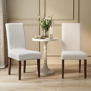 VASAGLE Dining Chairs, Parsons Chairs with Removable Fabric Cover, High Back, for Dining Room Kitchen, Set of 2, Thick Seat, 22.8 x 18.9 x 39.4 Inches, Cream White UKDC152W01 VASAGLE Dining Chairs, Parsons Chairs with Removable Fabric Cover, High Back, for Dining Room Kitchen, Set of 2, Thick Seat, 22.8 x 18.9 x 39.4 Inches, Cream White UKDC152W01