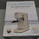 CASABREWS CM5418 Espresso Machine 20 Bar, Small Espresso Maker with Milk Frother Steam Wand, Stainless Steel Espresso Coffee Machine with 34oz Removable Water Tank, Cafetera Espresso, Creamy
