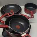 T-fal Essence, 20 Piece Non-Stick pots and pans Cookware Set, Red