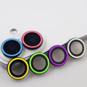 4 x BONVAN for iPhone 16/16 Plus Camera Lens Protector Glow in the Dark Tempered Glass Screen Accessories Luminous Lens Cover for iPhone 16/16Plus (2PCS) (Blue)