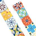 FLFK Wall Border Tile Stickers Peel and Stick Wallpaper Border for Kitchen Backsplash Bathroom Shower Room, 4"x240"