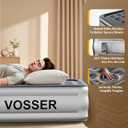 VOSSER Twin Air Mattress with Built in Pump,18 Raised Blow Up Mattress,Inflatable Mattress in 2 Mins,Single Twin Size Air Mattress for Camping,Floor&Travel, Air Bed for Adults,330LB Max