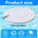 5.2 Ft Inflatable Hot Tub Cover, Round Hot Tub Cover, Energy Saving Lid for Round Hot Tub, Outdoor Inflatable Hot Tub, Foldable Protective Rain Overflow Cover for Outdoor Inflatable Hot Tubs