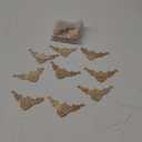 20 Pcs Decorative Wood Flower Carved Appliques Corner Onlay DIY Unpainted Solid Wooden Carved Corner Decal for Furniture Wardrobe Mirror Photo Frame Closet Decoration (3.1inch - Rose)