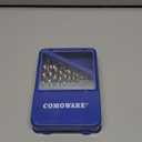 COMOWARE Drill Bit Sets for Metal- 19 Pcs Straight Shank M2 HSS Drill Bits for Stainless Steel, Cast Iron, Plastic and Wood