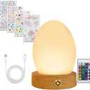 DIY Night Light Painting Kits with Acrylic Crystal Shiny Gem Stickers, Easter Christmas Themed Gifts, 16 Colors Changing Mode and Remote Control, Rechargeable Art Supplies Painting Light kit