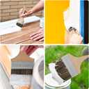 Double Thick Chip Paint Brush Set,Wood Stain Brushes for Painting Walls and Fence Staining, Wooden Handle Masonry Paintbrush for Varnish, Paste and Gesso (5 Pack Assorted Sizes) (5-Pack(1"- 1"- 2"x2- 2"))