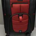 Carry On Luggage 22x14x9 Airline Approved, 22-Inch Suitcases with Spinner Wheels, Softside Carry-on Luggage with TSA Lock for Men Women Business Trip, Lightweight Large Capacity Luggage for Travel (Black&Red)
