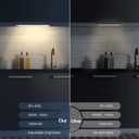 10inch Under Cabinet Lighting, 2 Pack Rechargeable Motion Sensor Light Indoor, 5 Levels Dimmable Magnetic Closet Lights, Wireless Under Counter Lights for Kitchen, Stairs (Warm White Light)