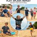 Kanu Surf Boys' Short Sleeve UPF 50+ Rashguard Swim Shirt (6, Solid Charcoal)