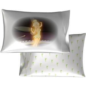 Disney Tinkerbell Beauty Silky Satin Standard 2 Pack Pillowcase Cover Set 20x30 for Hair and Skin, (Officially Licensed Product) by Franco Collectibles