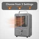 Comfort Zone Electric Portable Milkhouse Style Utility Space Heater with Adjustable Thermostat, Overheat Protection, and Safety Tip-Over Switch, Ideal for Garage or Greenhouse, 1,500W, CZ798