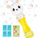 SpringFlower Easter Bubble Wand for Kids, Bubble Maker with LED Light-Up Effect for Girls Boys, Bubble Toy for Easter Party Favor Supplies, Easter Basket Essentials, Easter Basket Stuffers Fillers