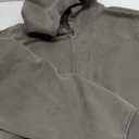 FAIABLE Mens Womens Double Zip Up Hoodie Oversized Acid Wash Heavyweight Fleece Cotton Zipper Hoodie Vintage (Medium, Grey)