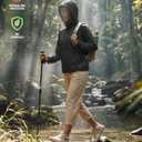 baleaf Women's Sun Jackets No Insert Lightweight Hiking Hoodie UPF 50+ Workout Mosquito Clothes Long Sleeve UV with 2 Pockets, Medium, Black