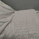 HYMOKEGE Beige Duvet Cover Queen Size, Ultra Soft 3-Piece Seersucker Duvet Cover Set with Zipper Closure, Soft Brushed Microfiber Bedding Set with 8 Corner Ties (90"x90", 2 Pillowshams)