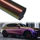 Gloss Chameleon Purple to Green Vinyl Wrap, Metallic Glitter Sparking Color Change Vehicle Film Self Adhesive DIY Decal Auto Cars Motorcycle Protection 60'' x 19.6'' (5ft x 1.6ft)