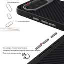 Magnetic Carbon Fiber Case for Google Pixel 9 Pro XL Compatible with MagSafe, Slim & Ultra Thin Aramid Fiber Anti-Scratch Military-Grade & Metal Camera Shockproof Case, Black&Red