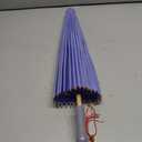 Plain Bamboo Cloth Parasol Umbrella Great for Wedding Party Favor (Light Purple), One Size