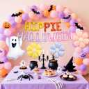 JeVenis Groovy Halloween Birthday Decorations Hippie Halloween Banner Garlands Groovy Ghoul Balloons for Retro Vintage Spooky Ghost Birthday Party Supplies (Orange1)