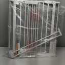 keny 29"-42.5" Baby Gate for Stairs, Auto Close Safety Dog Gate, Pressure Mounted Easy Walk Through Pet Gate for Doorways, Durable Stair Gate, 30" Tall, White