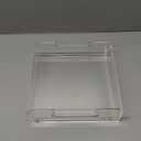 Acrylic Serving Tray with Handle Needlepoint Clear Decorative Tray Countertop Organizer for Home Bathroom Office(8" X 8")