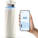 BOOST Smart Water Bottle with Reminder to Drink Water & Water Tracker Bottle - Double Wall Vacuum Insulated Water Bottle Stainless Steel, Wide Mouth 32 oz Water Bottles, Ideal for Gift - White