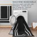 Nautica – Runner Rug | Indoor Runners for Hallways and Entry Rugs| Non-Slip and Non-Skid Entry and Kitchen Door Mat| Machine Washable Entryway Carpet Rugs | 2'6" x 10' | Double Border Black