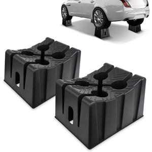 ROBLOCK 8" Car Lift Wheel Cradle for Vehicle Maintenance, Storage, Display, All-Around Wheel Cradles with Anti-Slip Texture for Garage, Car Show, Solid Support, Stackable Storage, Lightweight, 2 Pack