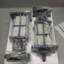 2 Packs Dusk to Dawn Outdoor Post Light Fixture with Pier Mount Base - Black Outdoor Pole Lighting, Waterproof Pillar Lantern, Modern Outside Column with Seeded Glass for Pathway, Garden, Patio,