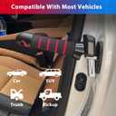 Car Door Handle for Elderly, 3 in 1 Car Handle Assist for Elderly, 2 Pack Portable Vehicle Support Handle Grab Handles to Help Get Out of Car for Seniors & Handicapped (Blue & Red)