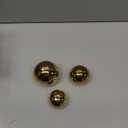 Decorative Orbs Abstract Art Ball (Set of 3) Ceramic Statue Sculpture Decoration Ornaments for Living Room Dining Room Office Cabinet Bar Shelves Table Center Pieces (Golden Ball WG123)