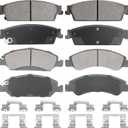 Front & Rear Semi-Metal Brake Pads Set for Cadillac Escalade 2008-2014,for Chevy Silverado 1500 2008-2013, Suburban, Tahoe, for GMC Sierra 1500, Savana 1500, Yukon, for Express 1500, Avalanche, 8PCS