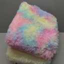 Ophanie Rainbow Rug for Bedroom Girls, Unicorn Colorful Fluffy Soft Cute Fuzzy Area Rugs, Shag Plush Shaggy Bedside Floor 4x6 Furry Carpet for Kids Baby Teen Dorm Nursery Home Decor Aesthetic