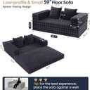 COMAX Futon Sofa Bed, Convertible Sofa Bed, Folding Boneless Couches
