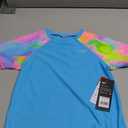 Speedo Girl's Uv Swim Shirt Short Sleeve Rashguard Set (Blue, 8)