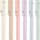 2 x Hapikalor Gel Pens, 6 Pcs 0.5mm Quick Dry Black Ink Pens Fine Point Smooth Writing Pens, Cute Gifts for Women Stocking Stuffers for Teen Girls (1 Count (Pack of 6), Multicolor)