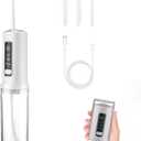 Water flossers for Teeth,irrigator Dental,Water Picks for Teeth Cleaning and flossing,IPX7 Waterproof & USB Rechargeable,3 Pressure Modes, 220ML Tank & 4 Nozzles for Travel