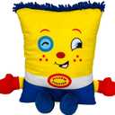 Fighter Plush - 2-in-1 Toy & Pillow, 80's Nostalgic Plush Pal Reimagined, Soft Stuffed Rectangular Character, Cozy Nap & Play Design