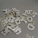 WILLBOND 52 Pieces Self Adhesive Pearl Rhinestone Letter Patches A-Z Bling Rhinestone Letter Stickers Glitter Alphabet Appliques Sticker for DIY Clothes Bags Hats Phone Backpacks(White)