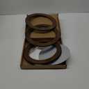 3 PCS Wood Wall Mirrors Decorative, 8 Inch Round Rustic Farmhouse Natural Wood Shatterproof Acrylic Decorative Mirror for Living Room, Bathroom, Bedroom and Entryway (Not Real Glass)