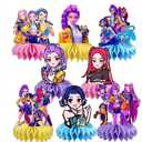 For Demon Movie Hunters Honeycomb 8Pcs Table Centerpiece,Demon Movie Hunters Birthday Party Supplies Table Decorations for Kids Party Decorations