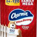 Charmin Ultra Strong Clean Touch Toilet Paper, 24 Family Mega Rolls = 120 Regular Rolls