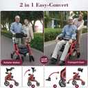 Walkers for Seniors, 2 in 1 Rollator Walker with Seat