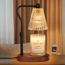 Seenlast Candle Warmer Lamp with Timer Dimmer Adjustable Height, Electric Wax Warmer Vintage Home Decor for Scented Jar Candles,Birthday Gifts for Women (Walnut)