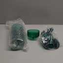 HKSZEH 12 PCS Plastic Martini Glasses 10 oz Detachable Gold Rim Green Ribbed Coupe Glasses Vintage Christmas Martini Cocktail Glass for Bar,Margarita,Gin,Tequila, Desserts and Snacks