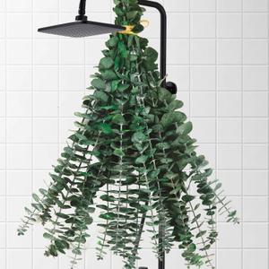 20 Pcs Dried Eucalyptus Stems for Shower, 17'' Natural Real Preserved Eucalyptus Leaves Branches Hanging, Fresh Plant Bundle for Home SPA Bathroom Wedding Wall Vase Decor, Bath Essentials